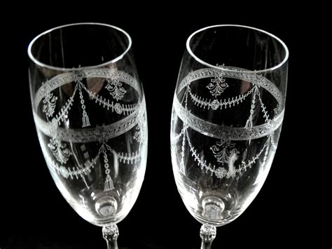 etsy champagne glasses|antique etched champagne glasses.